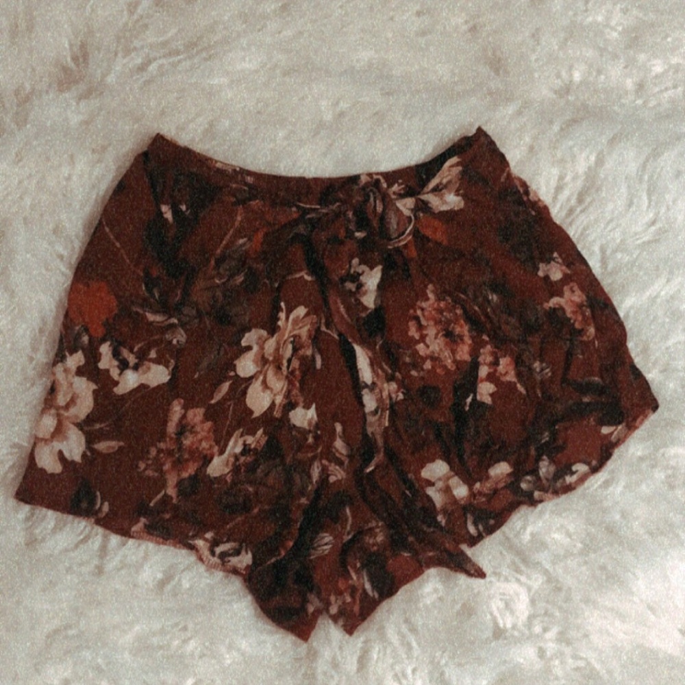 Maroon Tie Shorts